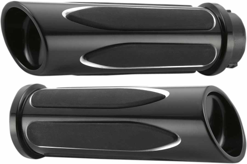 Arlen Ness - Arlen Ness Deep Cut Comfort Grips - Black - 07-051