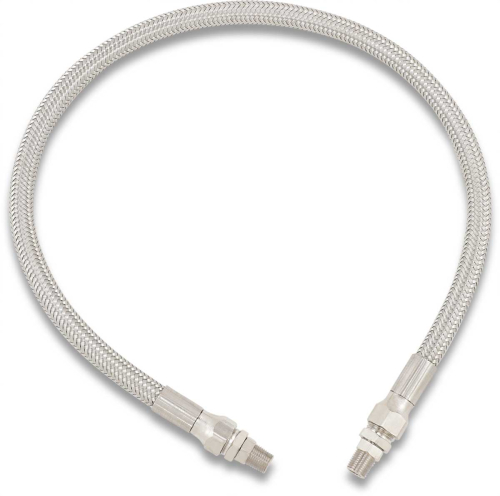 Drag Specialties - Drag Specialties Universal Stainless Steel Braided Oil Line - 22in. - 622