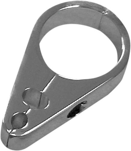 Drag Specialties - Drag Specialties Throttle/Idle/Brake Cable Clamp for 1.125in. Diameter Handlebar/Frame - Chrome - 0658-0036