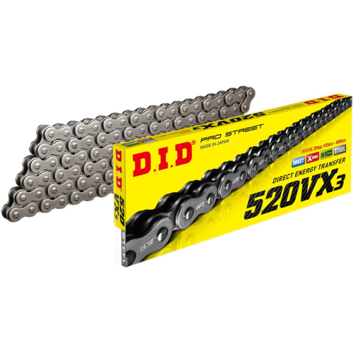 D.I.D - D.I.D 520VX3 Professional O-Ring Series Chain - 104 Links - Natural - 520VX3X104FB