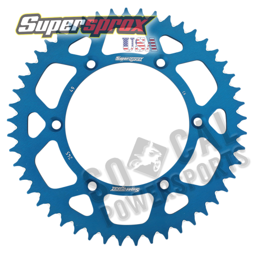 Supersprox - Supersprox Aluminum Rear Sprocket - 49T - RAL-245-49-BLU