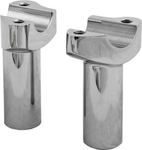 HardDrive - HardDrive Forged Straight Handlebar Risers - 3-1/2in. Rise - Chrome - 04-517