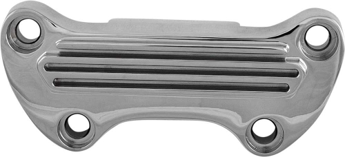 HardDrive - HardDrive Finned Handlebar Clamp with Skirt - Chrome - 03-0106