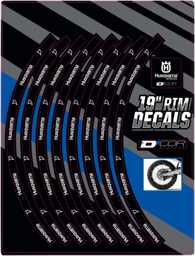 DCOR - DCOR Rim Decal - Husqvarna 19in. - Rear - 40-80-209