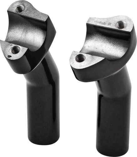 HardDrive - HardDrive Forged Pullback Handlebar Risers - 4-1/2in. Rise - Black - H57-6075BF-4.5