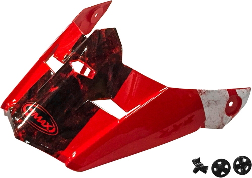 G-Max - G-Max Visor with Screws for MX-46 Dominant Helmets - Red/Black/White - Md-2X - G046892
