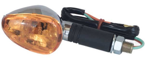 Fire Power - Fire Power Mini Stalk Mount Marker Light - 12V/2 Wire - Chrome - 01090443