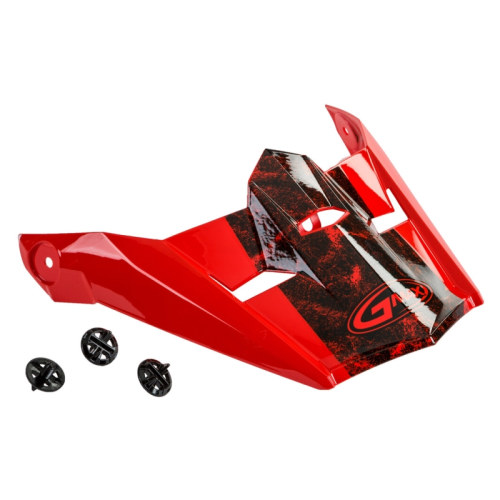 G-Max - G-Max Visor with Screws for MX-46Y Dominant Helmets - Red/Black/White - YS-YL - G046911