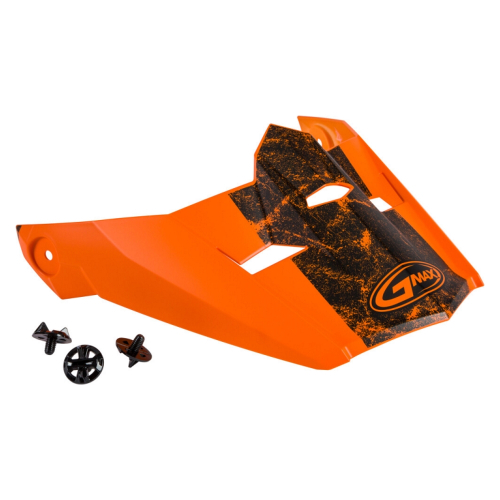 G-Max - G-Max Visor with Screws for MX-46Y Dominant Helmets - Matte Orange/Black - YS-YL - G046907