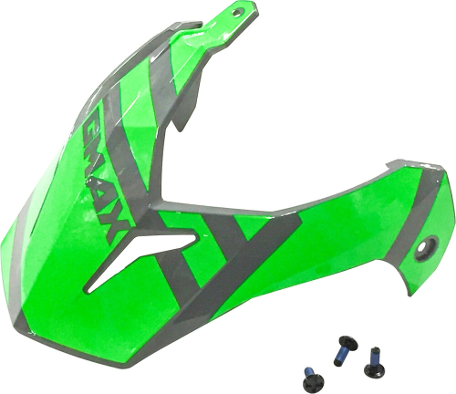 G-Max - G-Max Visor with Screws for GM-11/S Helmets - Trapper Gray/Neon Green - G011102