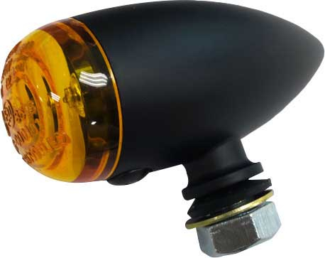 HardDrive - HardDrive Universal LED Flat Black Marker Turn Signal Light - Amber Lens - 20-6589SABLED