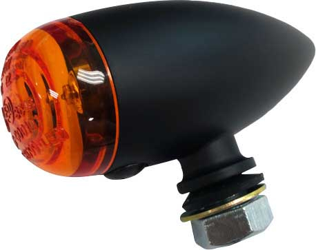 HardDrive - HardDrive Universal LED Flat Black Marker Turn Signal Light - Red Lens - 20-6589SRBLED