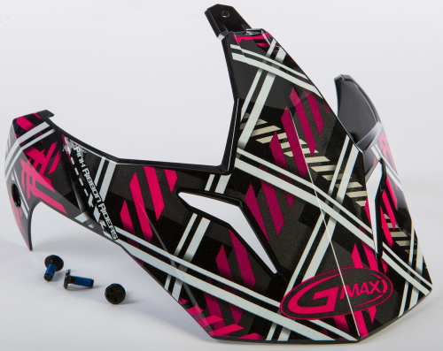 G-Max - G-Max Visor with Screws for GM-11/S Helmets - Pink Ribbon Riders Plaid Black/Pink - G011095
