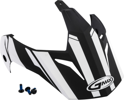 G-Max - G-Max Visor with Screws for GM-11/S Helmets - Vertical Matte Black/White - G011087
