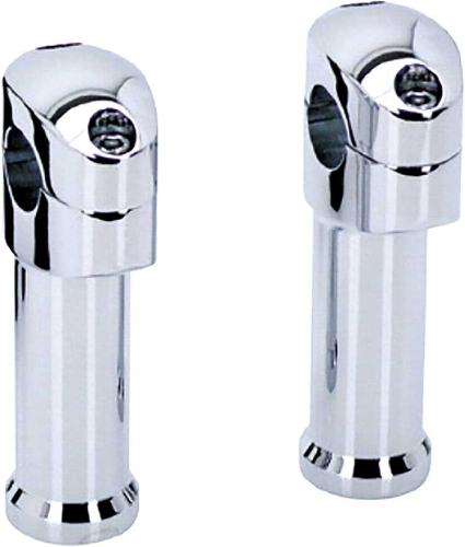 HardDrive - HardDrive 1.25in. FatBar Handlebar Riser with Separate Top Clamp - 5in. Tall - Chrome - 241593