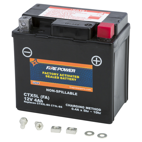 Fire Power - Fire Power Factory Activated Maintenance Free Sealed Battery - CTX5L-BS(FA)