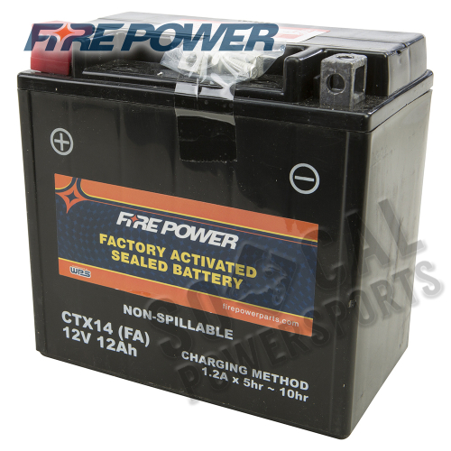 Fire Power - Fire Power Factory Activated Maintenance Free Sealed Battery - CTX14-BS(FA)