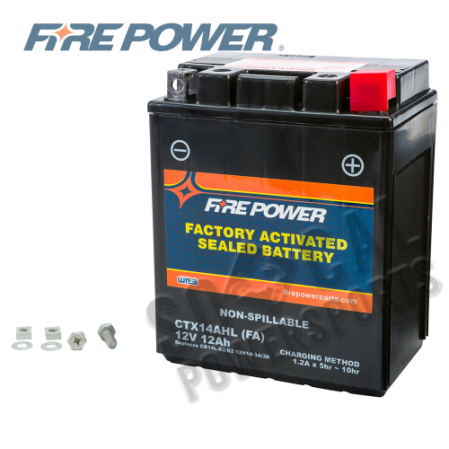 Fire Power - Fire Power Factory Activated Maintenance Free Sealed Battery - CTX14AHL-BS(FA)