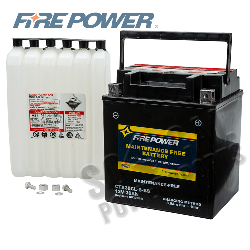 Fire Power - Fire Power Maintenance Free Sealed Battery - CTX30CL-B-BS