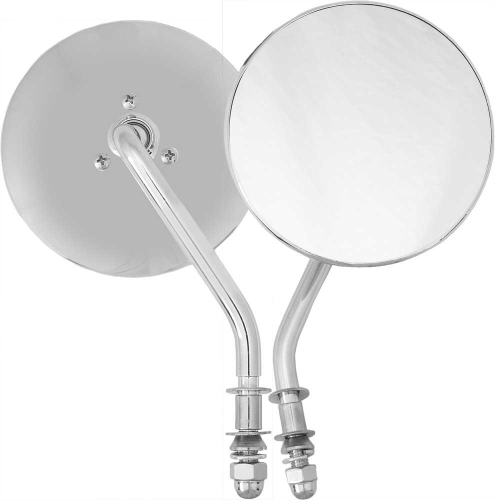 HardDrive - HardDrive Universal 4in. Round Mirror - Right Side - Chrome - 153083