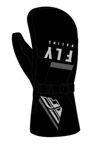 Fly Racing - Fly Racing Cascade Mittens - 363-3930X - Black - X-Large