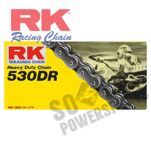 RK - RK 530 DR Drag Racing O-Ring Chain - 180 Links - Natural - 530DR-180