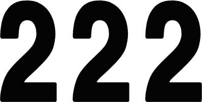 Factory Effex - Factory Effex Pro Numbers 4in. - No. 2 - Black - 04-2572