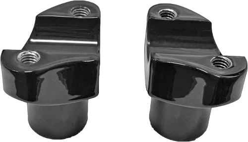 HardDrive - HardDrive Forged Straight Handlebar Risers - 2in. Rise - Black - H57-6076BF-2