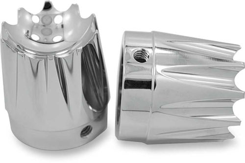 Avon Grips - Avon Grips Excalibur Axle Nut Covers - 1in. - Chrome - AXL-EX-CH