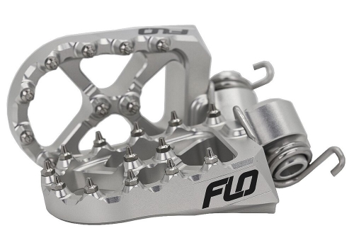 Flo Motorsports - Flo Motorsports Pro Series Foot Peg - Silver - LOW-793S