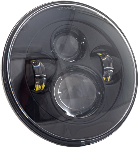 Letric Lighting Co. - Letric Lighting Co. 7in. Premium LED Headlight - Black - LLC-LH-7B