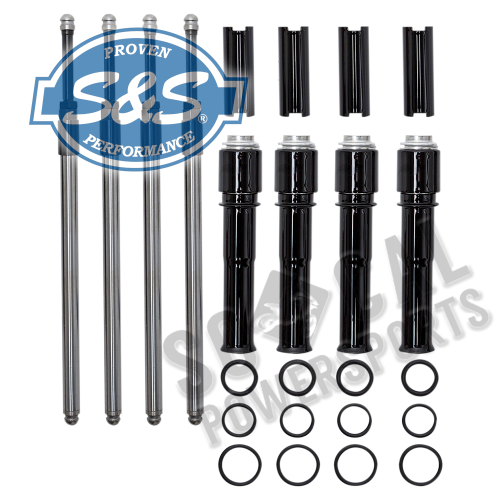 S&S Cycle - S&S Cycle Quickee Pushrod and Cover Kit - Black - 930-0137