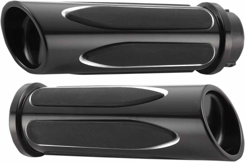 Arlen Ness - Arlen Ness Deep Cut Comfort Grips - Black - 07-053