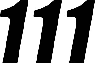 DCOR - DCOR Individual Numbers 4in. - No.1 - Black - 45-24-1