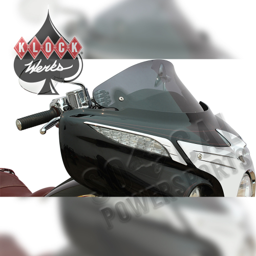 Klock Werks - Klock Werks 10in. Flare Windshield - Dark Smoke - KWW-04-0040