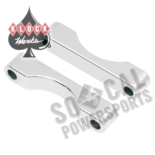 Klock Werks - Klock Werks WFB Benchmark Bagger Front Fender Blocks - Chrome Finish - KWFS-01-0100-C