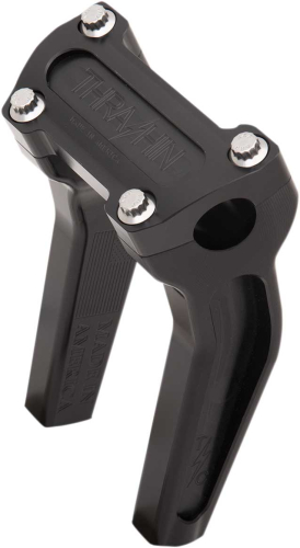 Thrashin Supply Company - Thrashin Supply Company Pullback Handlebar Riser Kit without Gauge Cutout - 6-1/2in. - Anodized Black - TSC-6525-1
