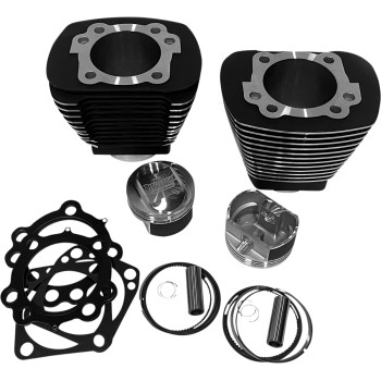 Revolution Performance - Revolution Performance Bolt-On Big Bore Kit (92in. Flat Top) - Bore 3-9/16in. - 10.3:1 Compression - Black/Highlighted Fins - RP201-220W