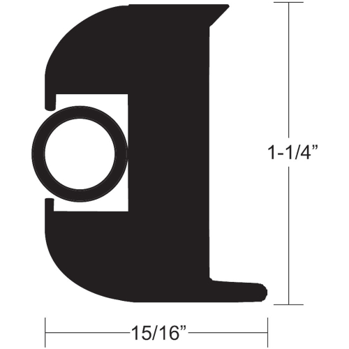 TACO Marine - TACO Flex Vinyl Rub Rail Kit - Black w/Black Insert - 50' - 1-1/4"