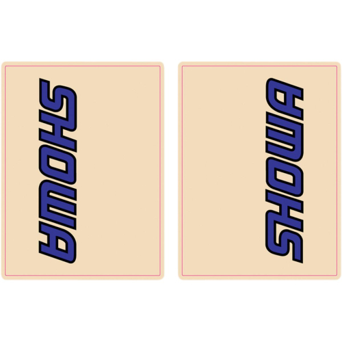 FLU Designs Inc. - FLU Designs Inc. Upper Fork Showa Decal - Blue/Black - 01011