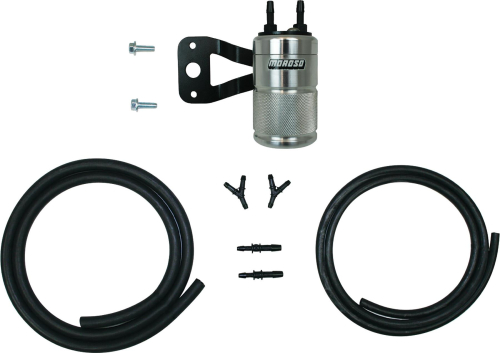 Moroso - Moroso Air/Oil Separator for Twin Cams with Stock Air Cleaner - Black - 85714