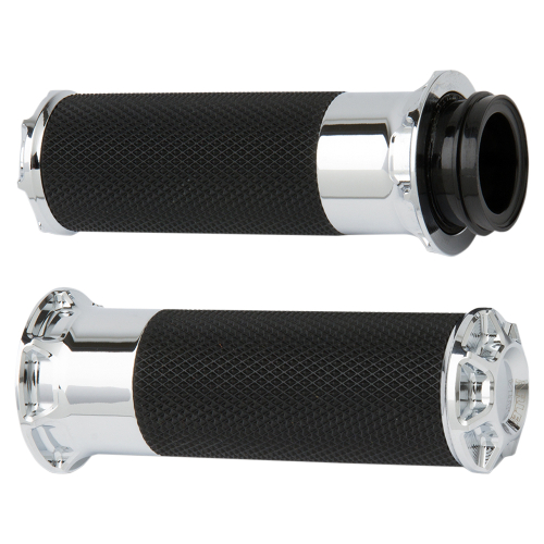 Arlen Ness - Arlen Ness Fusion Series Grips - Beveled - Chrome - 07-330