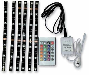 Bluhm Enterprises - Bluhm Enterprises LED Accent Light 6 Piece Strip and Remote Kit - Multi Color - BL-RGBLEDM