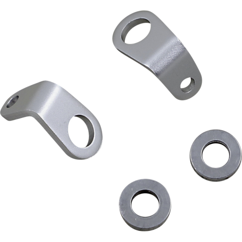 Custom Dynamics - Custom Dynamics Micro Bullet Turn Signal Mounting L-Brackets - Silver - CD-MICRO-L
