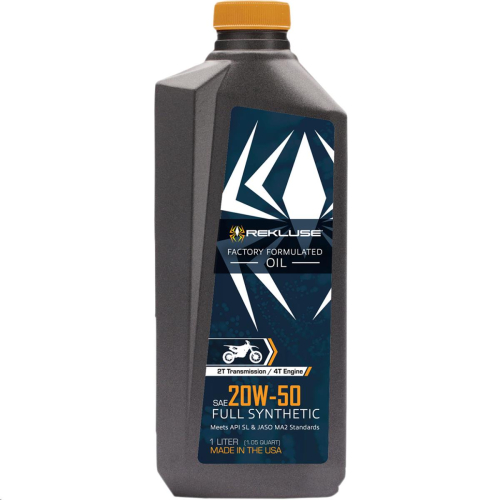 Rekluse - Rekluse High-Performance Full Synthetic Transmission Oil - 20W50 - 1L. - RMS-1099002