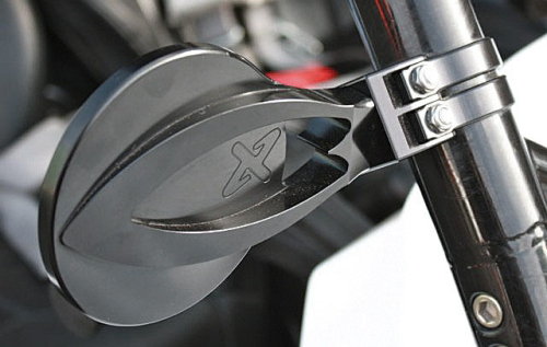 Axia Alloys - Axia Alloys 4in. Round Convex Side Mirror - Black - MODCSM-BK