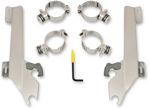 Memphis Shades - Memphis Shades Trigger-Lock Mount Kit for Batwing Fairing - Polished - MEK1927