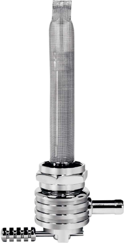 Pingel - Pingel Power-Flo Fuel Valve - 22mm Round - 180 Deg. Outlet Facing Inward - Finned - 6311-CRF