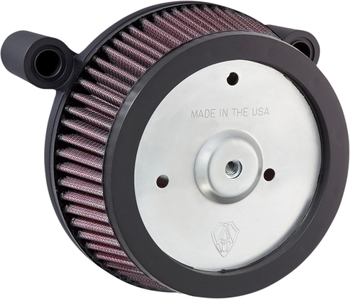Arlen Ness - Arlen Ness Big Sucker Stage I Air Filter Kit - Black Backing Plate - Red Filter - 18-560