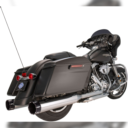 S&S Cycle - S&S Cycle MK45 4-1/2in. Performance Muffler - Chrome with Black/Machined Tracer End Caps - 550-0623